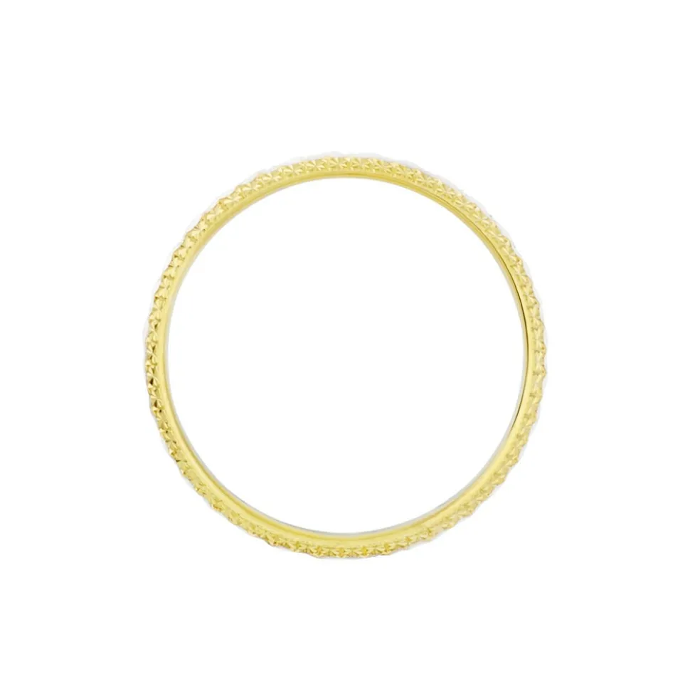 Alliance Multi Facettes Diamantee Demi Jonc Classique Or Bicolore