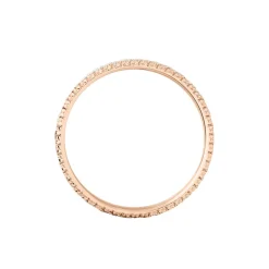 Alliance Multi Facettes Diamantee Demi Jonc Classique Or Bicolore