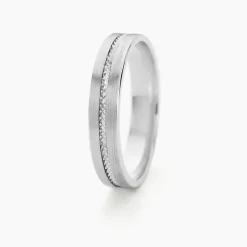 Alliance Nelcie Ruban Plat Argent Blanc