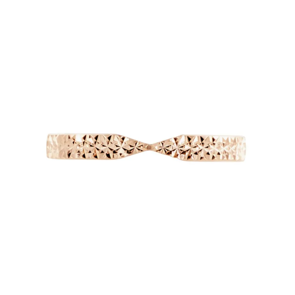 Alliance Or Rose Diamantée