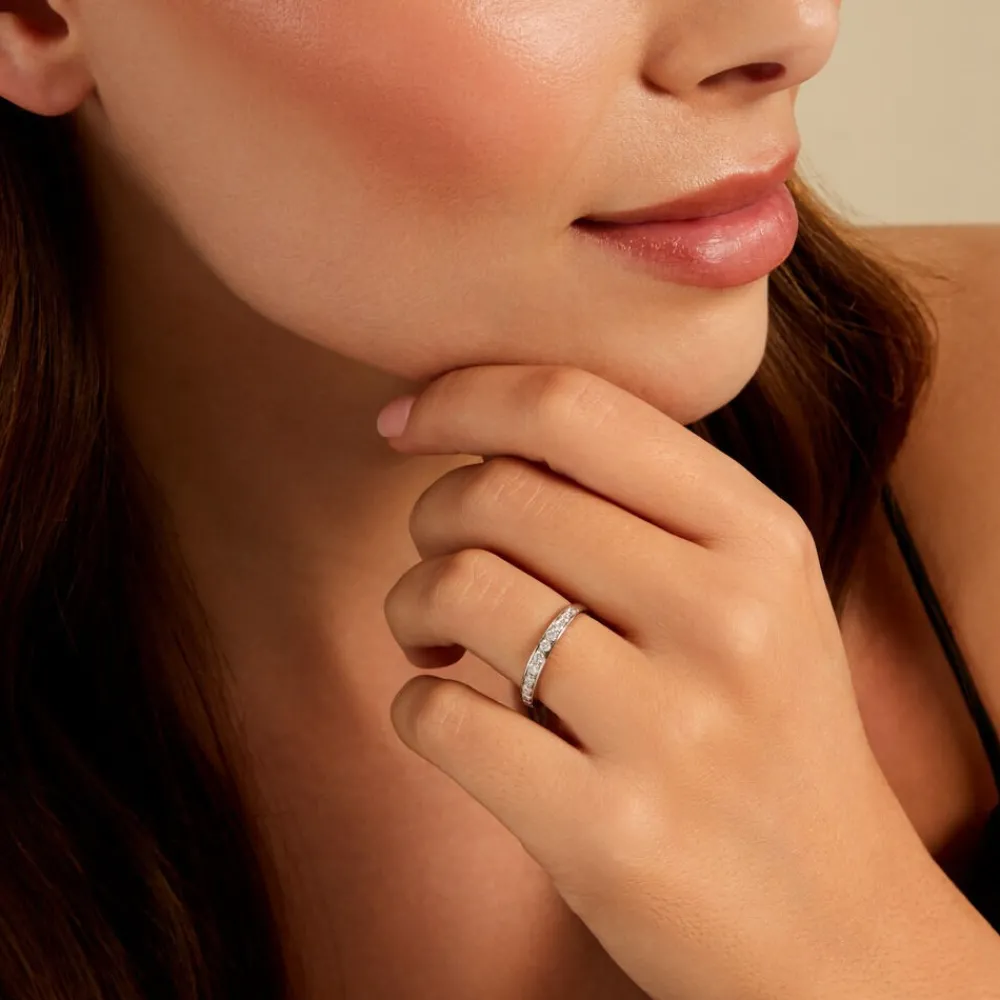 Marc Orian Bagues|Alliances > Alliance Rhea Ld Platine Blanc Diamant Synthétique