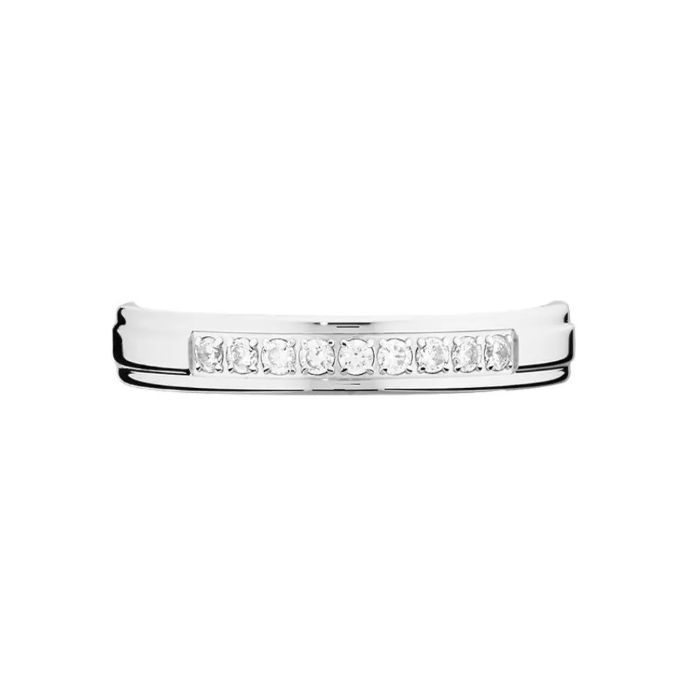 Marc Orian Bagues|Alliances > Alliance Serti Pave Or Blanc Diamant