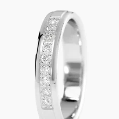 Marc Orian Bagues|Alliances > Alliance Serti Pave Or Blanc Diamant