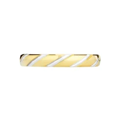 Marc Orian Bagues|Alliances > Alliance Strie Fantaisie Demi Jonc Classique Or Bicolore
