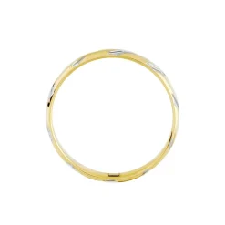 Marc Orian Bagues|Alliances > Alliance Strie Fantaisie Demi Jonc Classique Or Bicolore