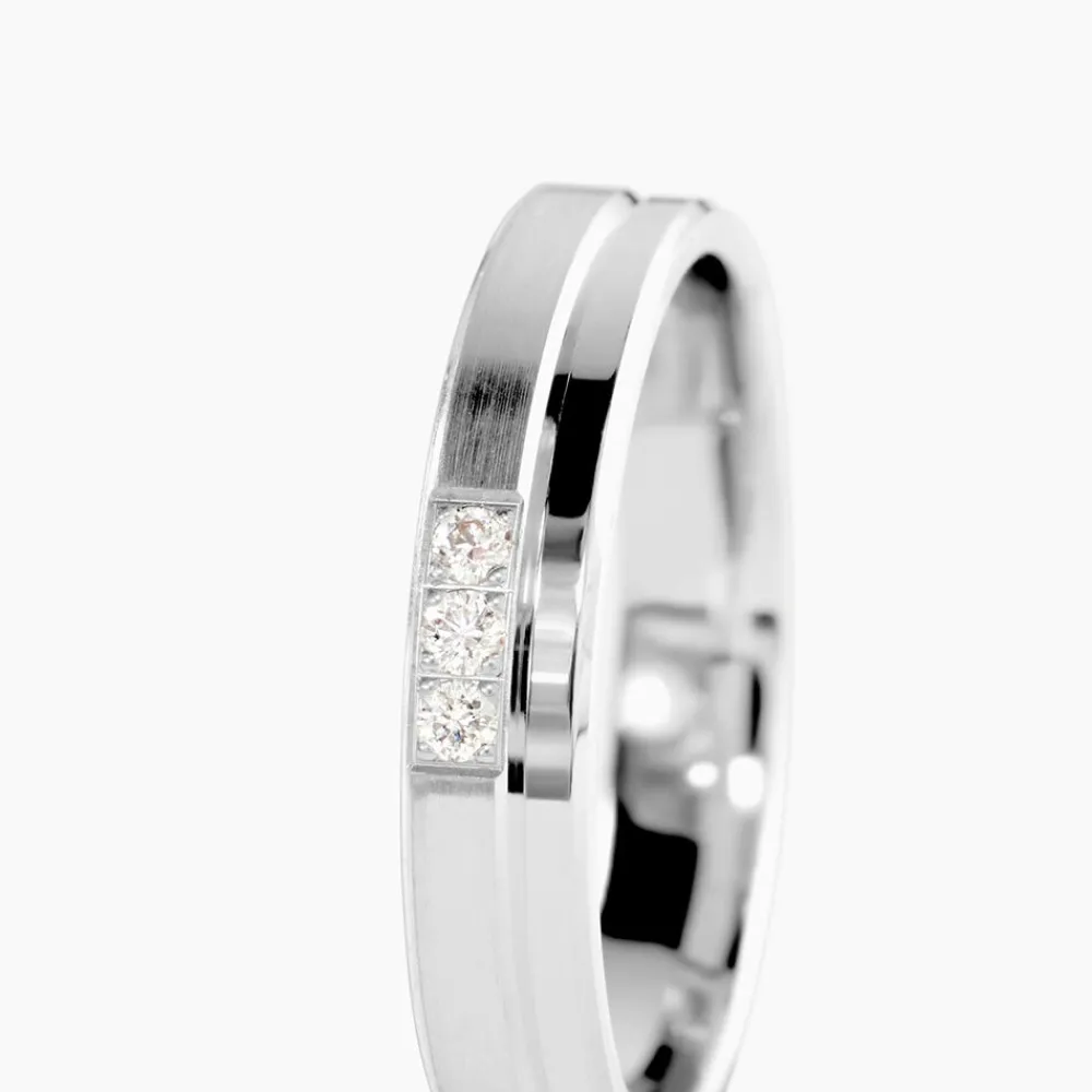 Marc Orian Bagues|Alliances > Alliance Velina Or Blanc Diamant
