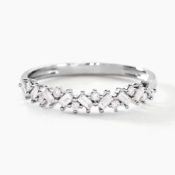 Marc Orian Bijoux Or|Bagues > Alliance Vicentius Or Blanc Diamant Synthétique