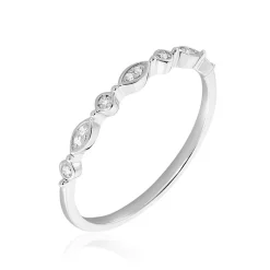 Marc Orian Bagues|Alliances > Alliance Vijay Or Blanc Diamant