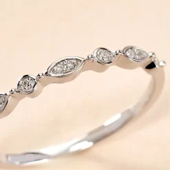 Marc Orian Bagues|Alliances > Alliance Vijay Or Blanc Diamant