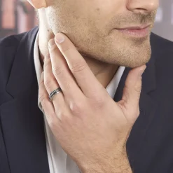 Bague Acier Blanc