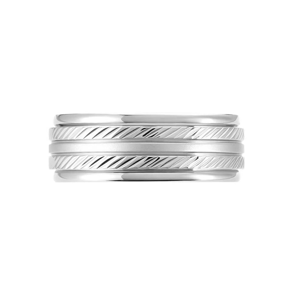 Bague Acier Blanc Jesper