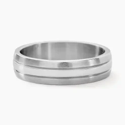 Bague Acier Blanc John