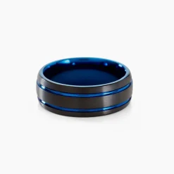 JOURDAN Bagues Homme|Bagues > Bague acier bleu