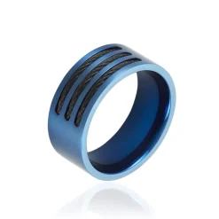 Marc Orian Idées Cadeaux Homme|Bagues > Bague Acier Bleu Luke