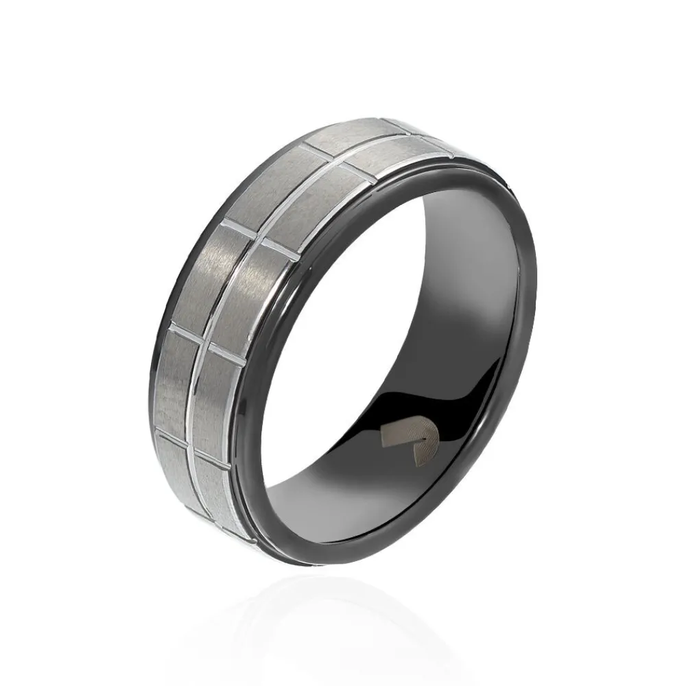 JOURDAN Bagues Homme|Bagues > Bague Acier Noir