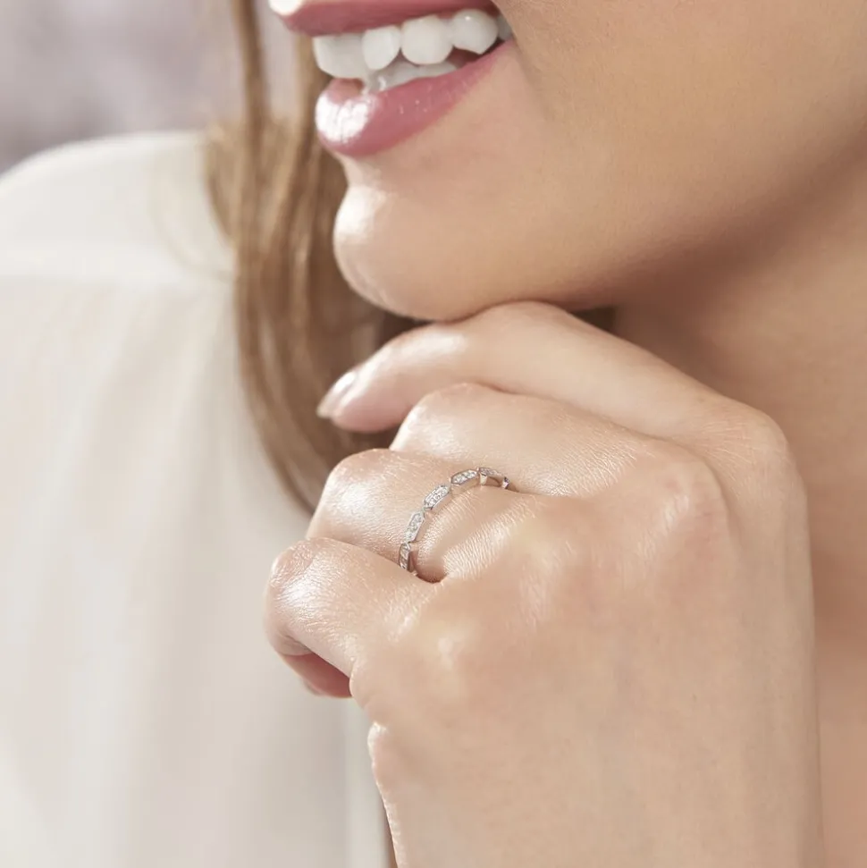 Bague Adali Argent Blanc Oxyde De Zirconium