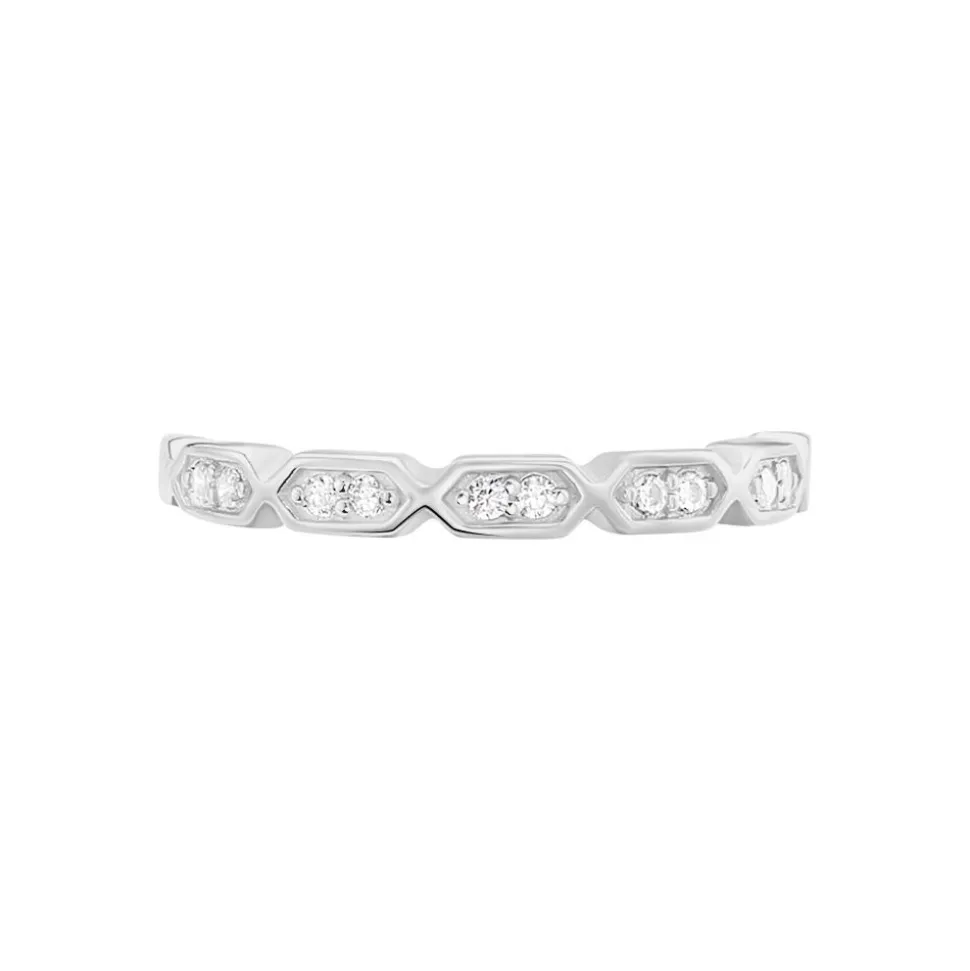 Bague Adali Argent Blanc Oxyde De Zirconium