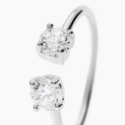 Bague Agnes Argent Blanc Oxyde De Zirconium