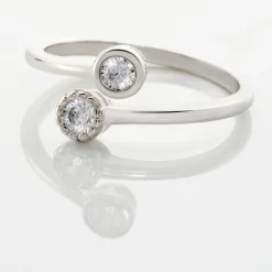 Marc Orian Bagues Fantaisie|Bijoux Zirconium > Bague Ajustable Mechte 1 Argent Blanc Oxyde De Zirconium