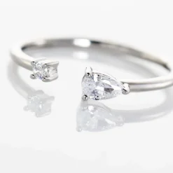 Marc Orian Bagues De Promesse|Bagues Fantaisie > Bague Ajustable Shou Argent Oxyde De Zirconium