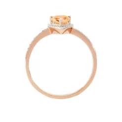 Marc Orian Anniversaire De Mariage|Bagues > Bague Alice Or Rose Morganite Et Oxyde De Zirconium