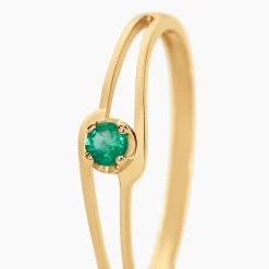 Bague Alisha Or Jaune Emeraude