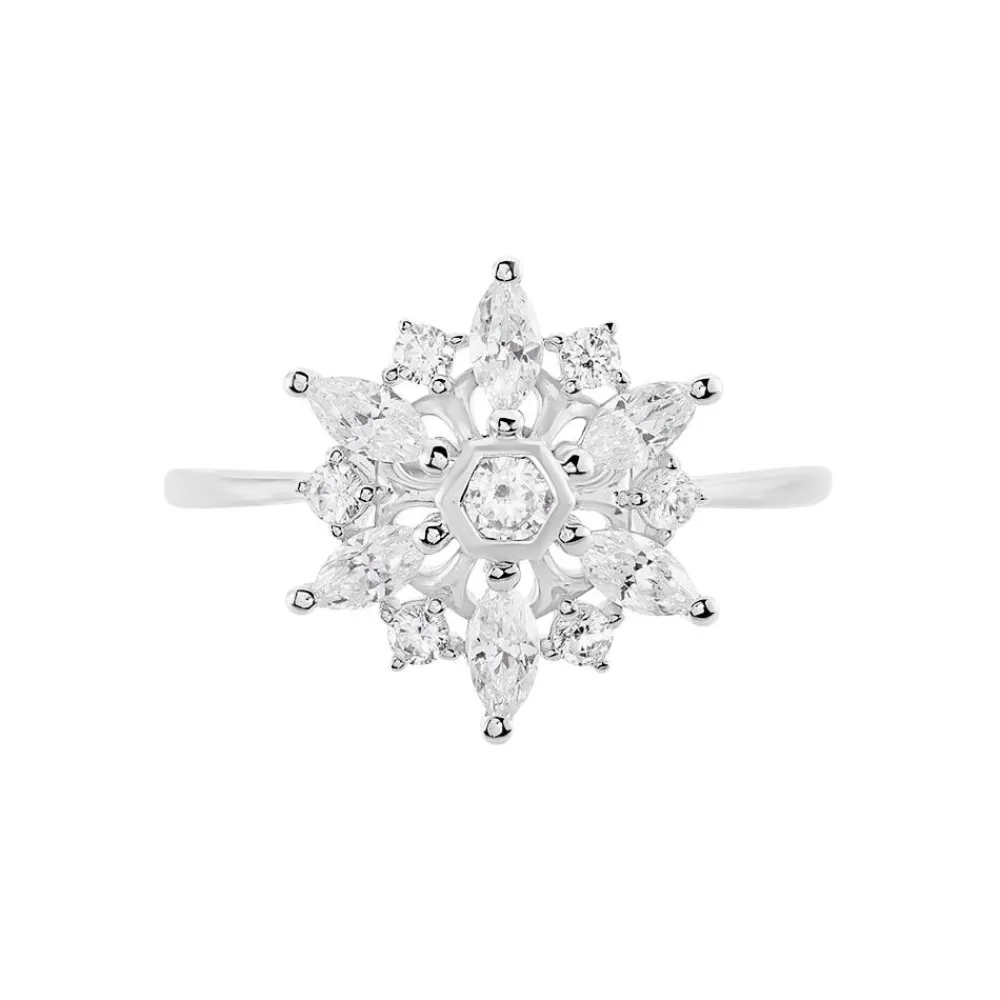 Marc Orian Bijoux Zirconium|Bagues > Bague Allassane Or Blanc Oxyde De Zirconium