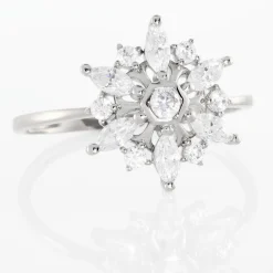 Marc Orian Bijoux Zirconium|Bagues > Bague Allassane Or Blanc Oxyde De Zirconium