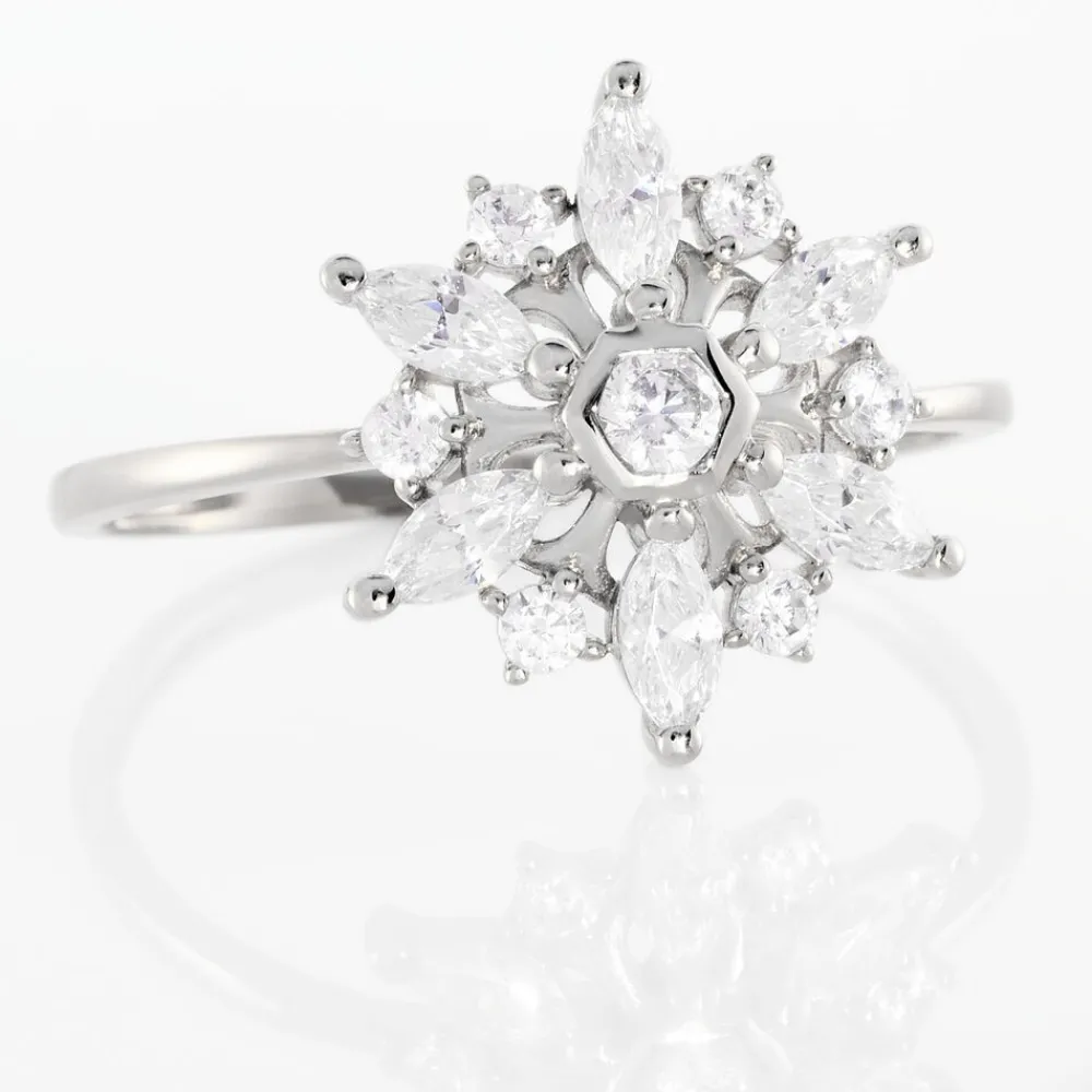 Marc Orian Bijoux Zirconium|Bagues > Bague Allassane Or Blanc Oxyde De Zirconium