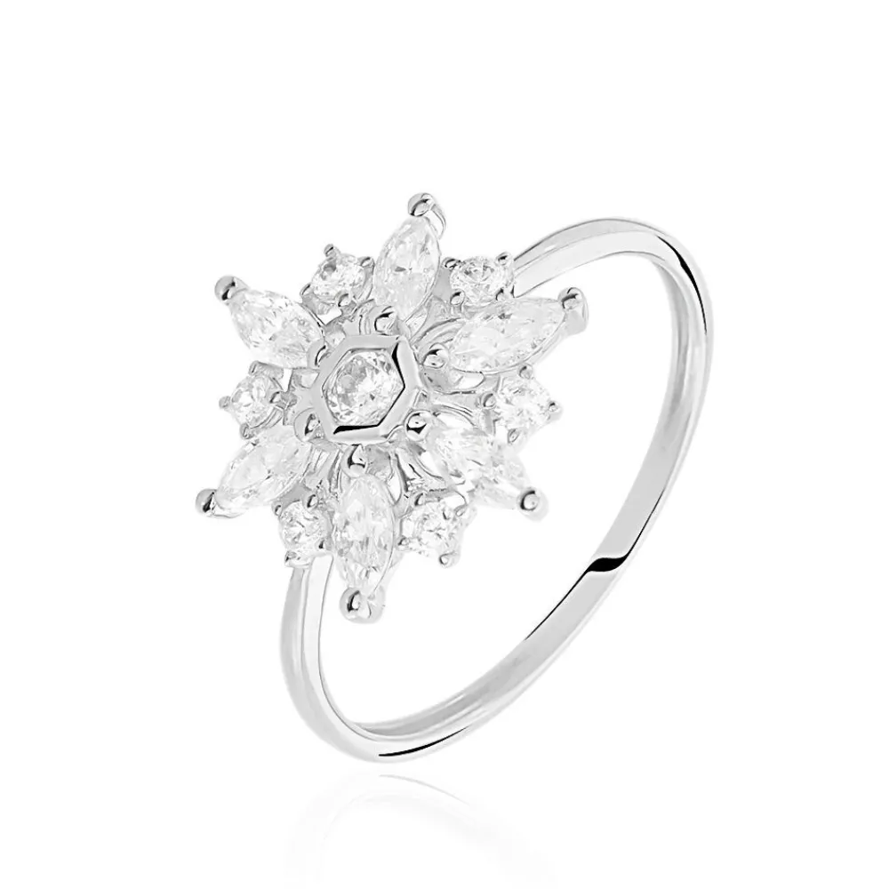 Marc Orian Bijoux Zirconium|Bagues > Bague Allassane Or Blanc Oxyde De Zirconium