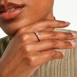 Bague Allice Plaqué Or Jaune Oxyde De Zirconium