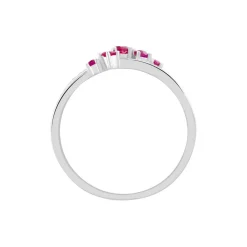 Bague Amarylis Or Blanc Rubis Diamant