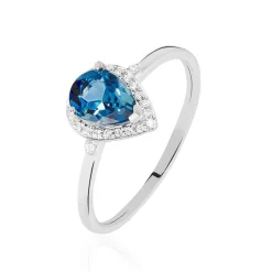 Marc Orian Anniversaire De Mariage|Bagues > Bague Anatolie Or Blanc Topaze Et Oxyde De Zirconium