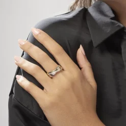 Marc Orian Parures De Mariage|Bagues > Bague Andrette or bicolore diamant