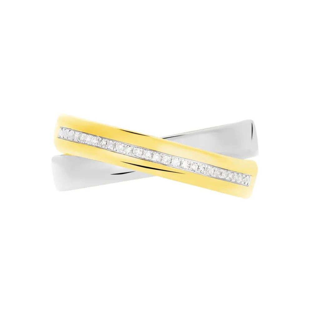 Marc Orian Parures De Mariage|Bagues > Bague Andrette or bicolore diamant