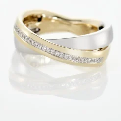 Marc Orian Parures De Mariage|Bagues > Bague Andrette or bicolore diamant