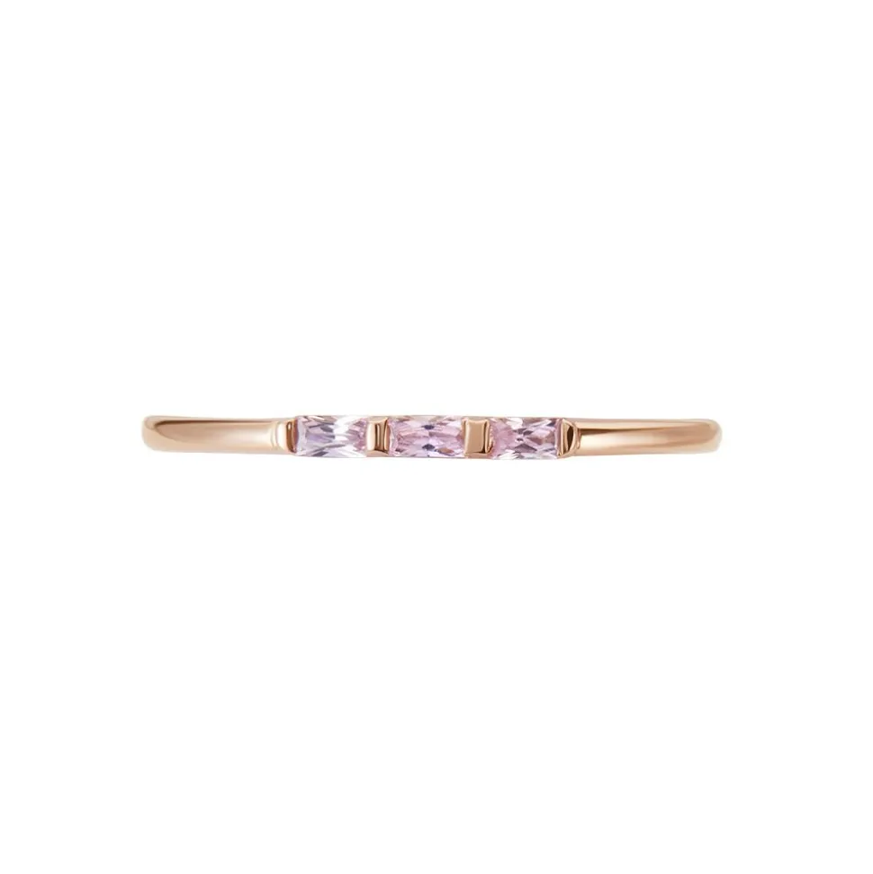 Bague Andrew Argent Rose Oxyde De Zirconium Rose