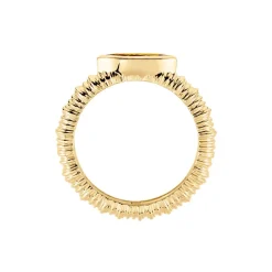 Bague Angelica Plaque Or Jaune Oxyde De Zirconium