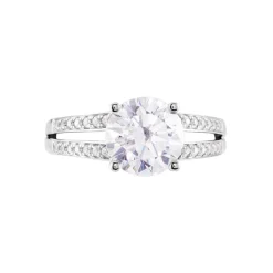 Bague Anthyme Or Blanc Oxyde De Zirconium