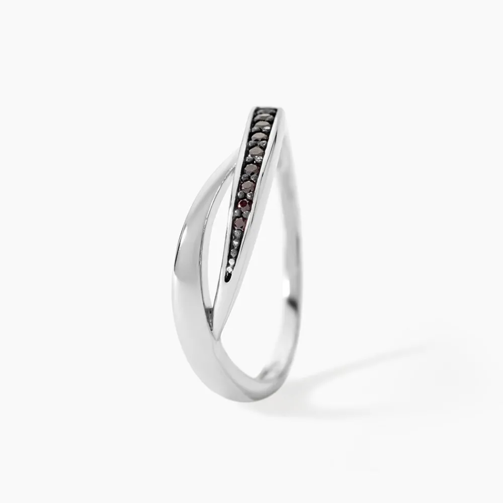 Marc Orian Bijoux Zirconium|Bagues > Bague Argent Blanc Afon Oxydes De Zirconium