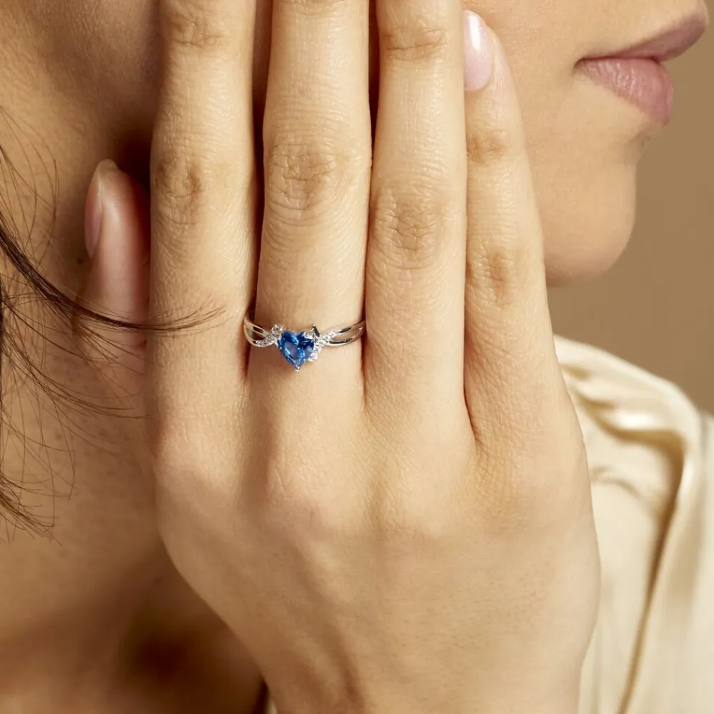 Marc Orian Bagues De Promesse|Bijoux Zirconium > Bague Argent Blanc Avalon Oxyde De Zirconium