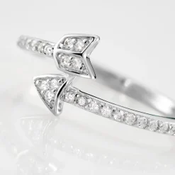 Marc Orian Bijoux Zirconium|Bagues > Bague Argent Blanc Caolan Oxydes De Zirconium