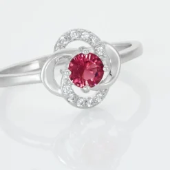 Marc Orian Bagues De Promesse|Bagues > Bague Argent Blanc Clover Verre Oxydes De Zirconium
