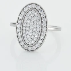 Bague Argent Blanc Eligia Oxydes De Zirconium