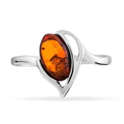 Bague Argent Blanc Nailla Ambre