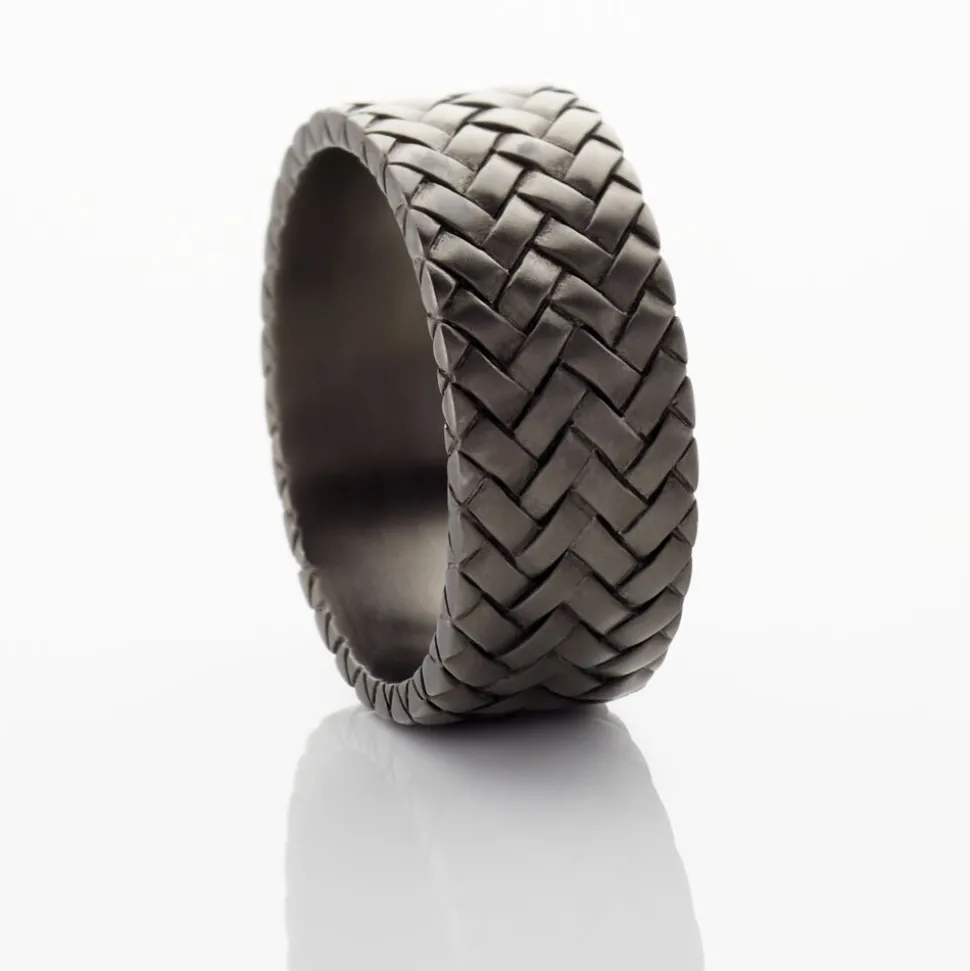 Bague Argent Noir