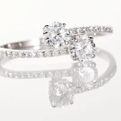 Bague Arista Or Blanc Oxyde De Zirconium