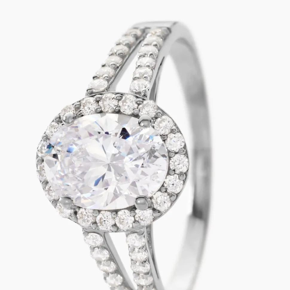 Bague Arjun Or Blanc Oxyde De Zirconium