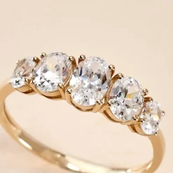 Bague Astarte Or Jaune Oxyde De Zirconium