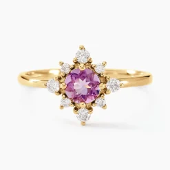 Marc Orian Anniversaire De Mariage|Bagues > Bague Astrithr Or Jaune Améthyste Oxyde De Zirconium or jaune améthyste violet